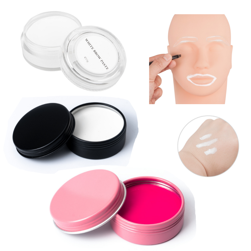 White Toner Transfer Paper - Pâte de tatouage pour sourcils, blanc/rose,