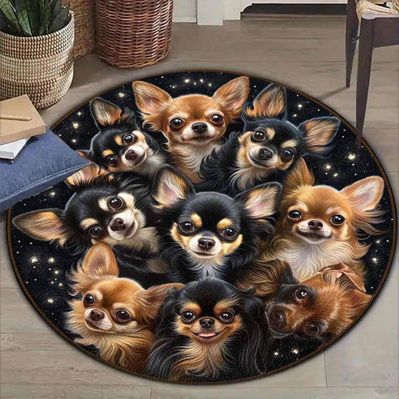 Tapis rond imprimé Chihuahua à - Commercial Printing House avis et prix